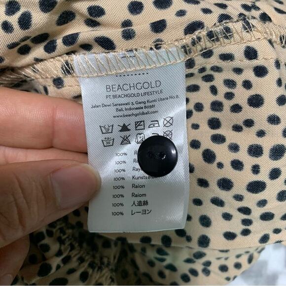 Anthropologie BeachGold polka dot romper size medium blogger favorite Chelsea‎ - Picture 6 of 8